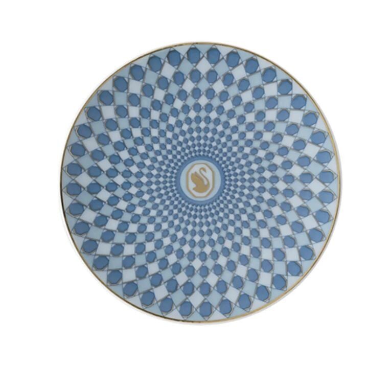 Swarovski Signum Azure - Düz Tabak, Mavi, 10 cm