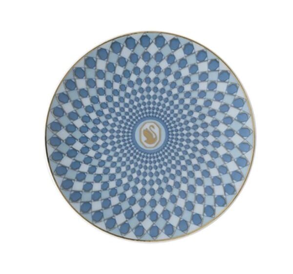 Swarovski Signum Azure - Düz Tabak, Mavi, 10 cm