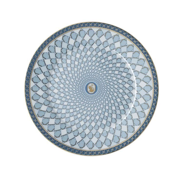 Swarovski Signum Azure - Ekmek Tabağı, Mavi, 18 cm