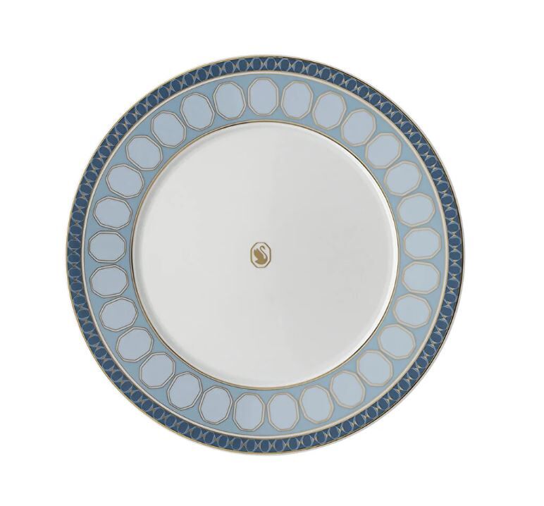 Swarovski Signum Azure - Pasta Tabağı, Mavi, 23 cm