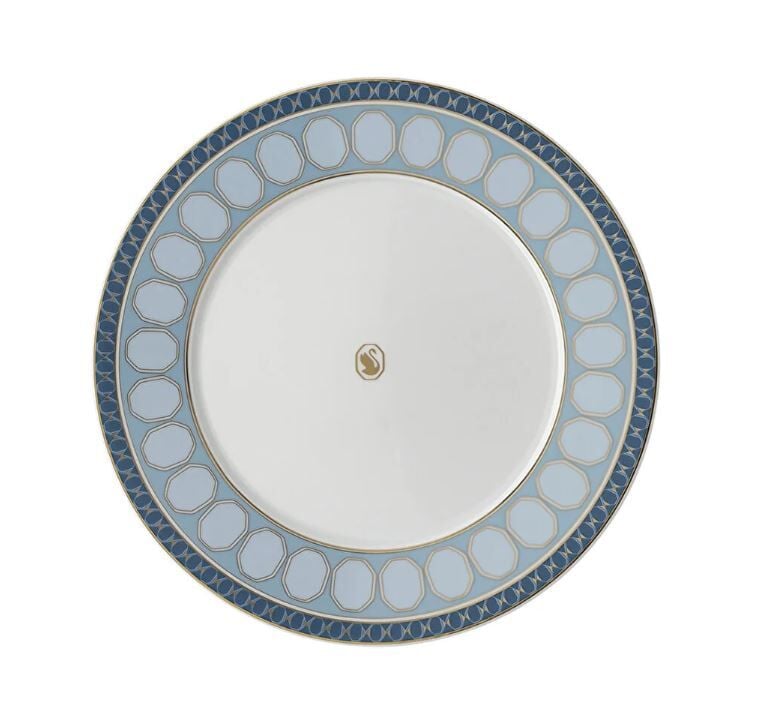 Swarovski Signum Azure - Pasta Tabağı, Mavi, 23 cm
