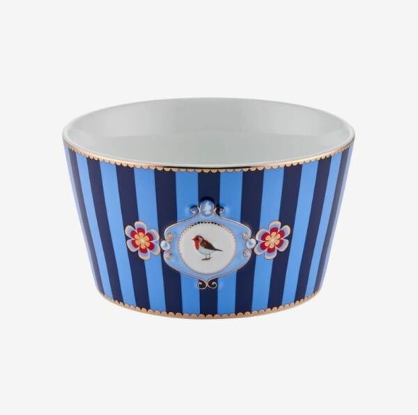 Love Birds Mavi Çizgili Kase 15 cm