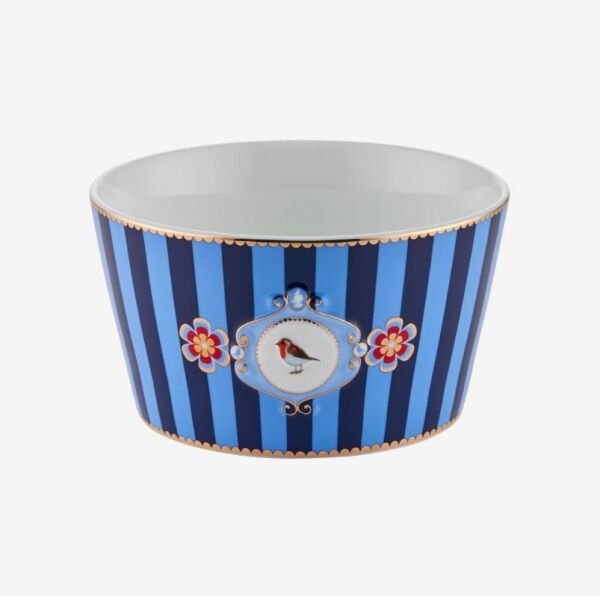 Love Birds Mavi Çizgili Kase 15 cm