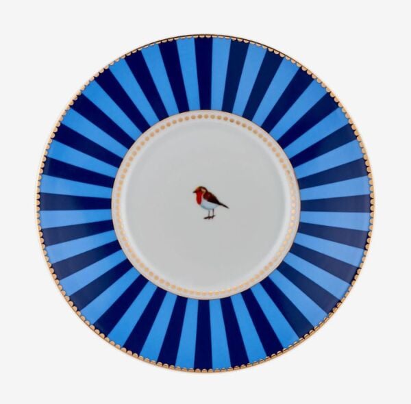 Love Birds Mavi Madalyon Desenli Çay Fincanı 200 ml