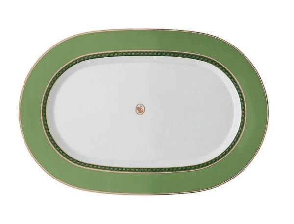 Swarovski Signum Fern Oval Servis Tabağı 34 cm