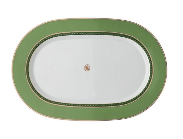 Swarovski Signum Fern Oval Servis Tabağı 34 cm