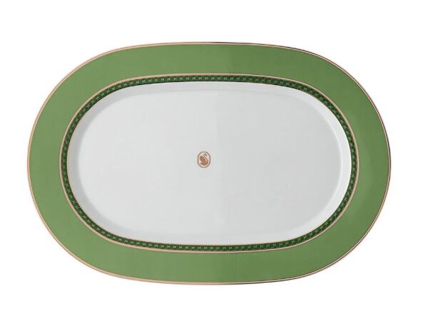 Swarovski Signum Fern Oval Servis Tabağı 34 cm