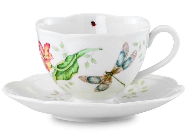 Butterfly Dragonfly Kahve/Çay Fincan ve Tabağı