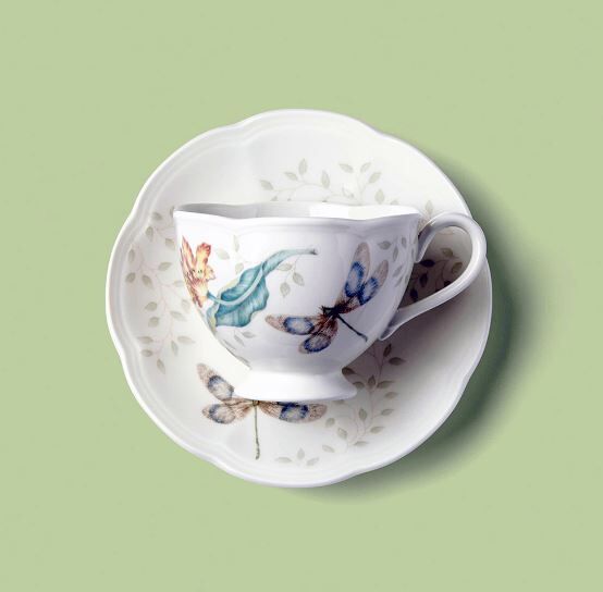 Butterfly Dragonfly Kahve/Çay Fincan ve Tabağı