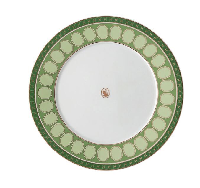 Swarovski Signum Fern Yeşil Düz Tabak 23 cm