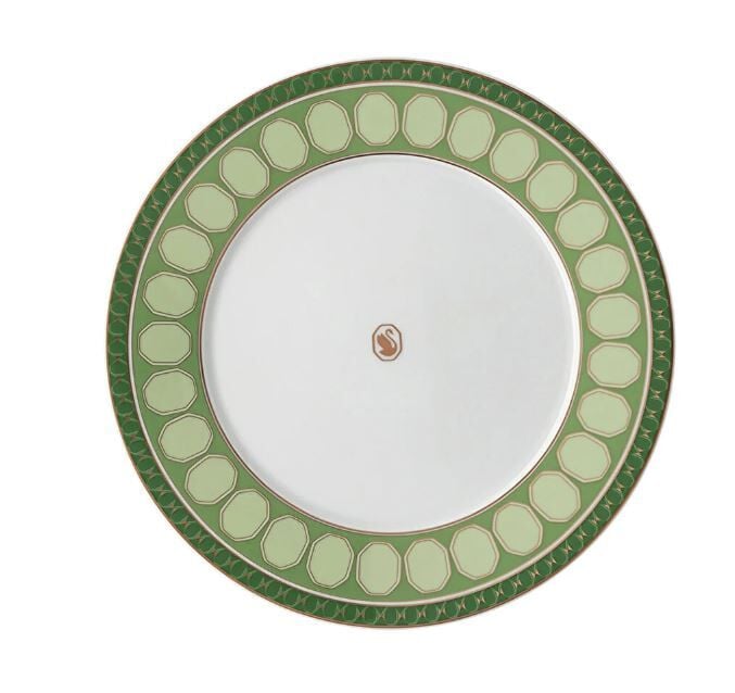 Swarovski Signum Fern Yeşil Düz Tabak 23 cm