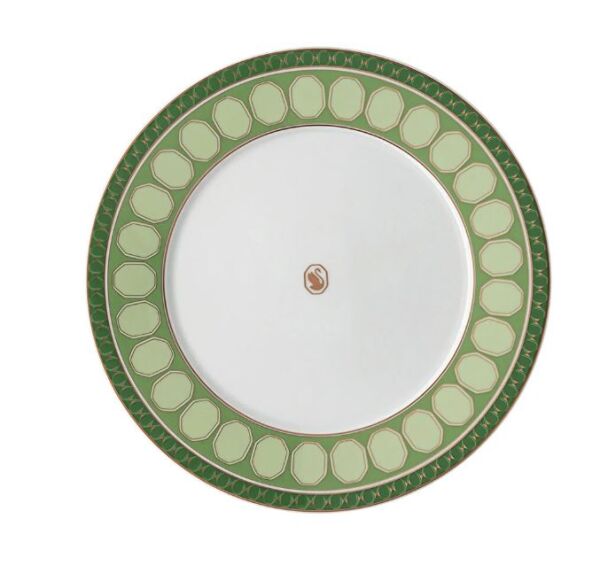 Swarovski Signum Fern Yeşil Düz Tabak 23 cm