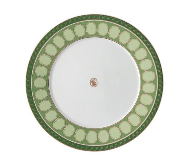 Swarovski Signum Fern Yeşil Düz Tabak 23 cm