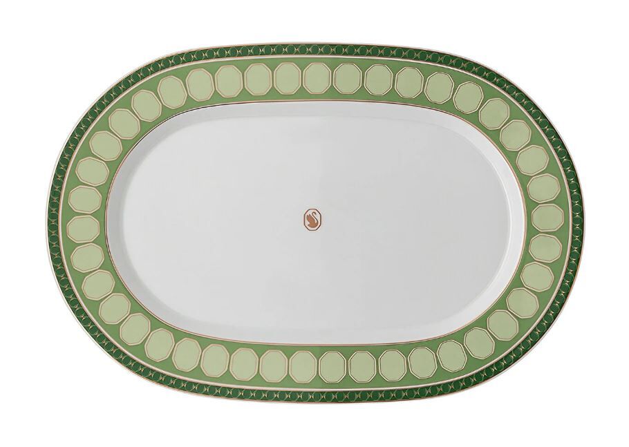 Swarovski Signum Fern Oval Servis Tabağı 40 cm