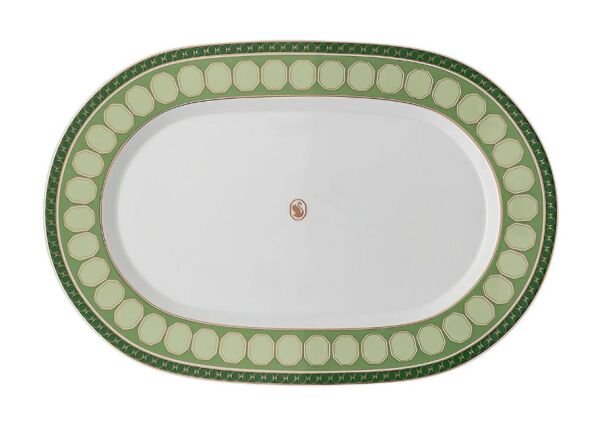 Swarovski Signum Fern Oval Servis Tabağı 40 cm