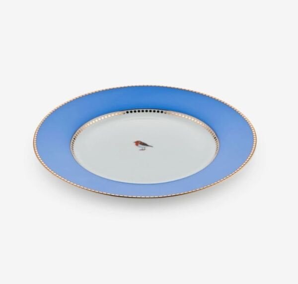 Love Birds Mavi Yemek Tabağı 26,5 cm