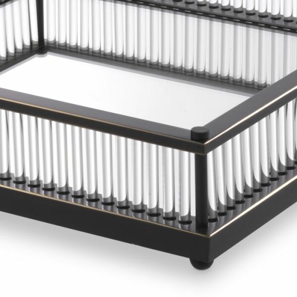 EICHHOLTZ TRAY CORA SQUARE BRONZE HIGHLIGHT FINISH