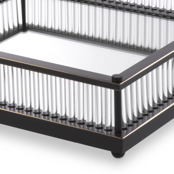 EICHHOLTZ TRAY CORA SQUARE BRONZE HIGHLIGHT FINISH