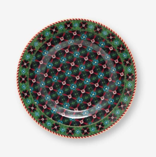 Yeşil Porselen Petit Four Tabağı 12 Cm