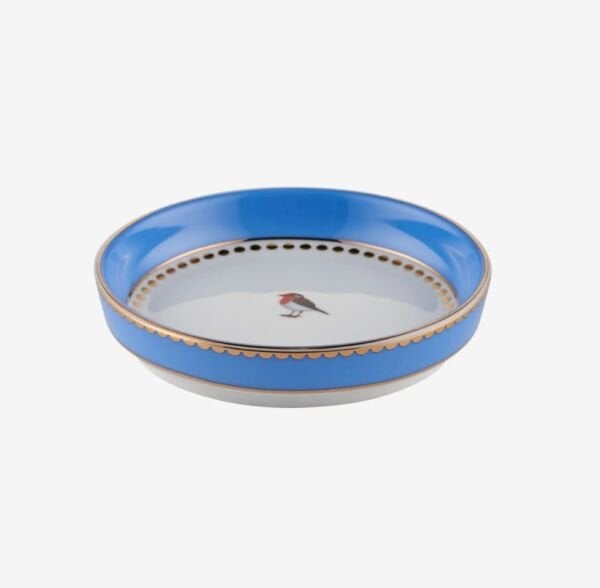 Love Birds Mavi Çay Tabağı 9 cm