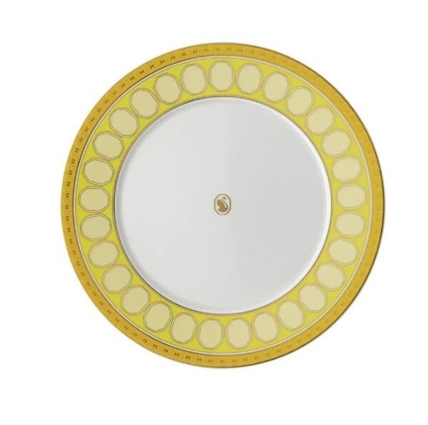 Swarovski Signum Jonquil Sarı Düz Tabak 23 cm