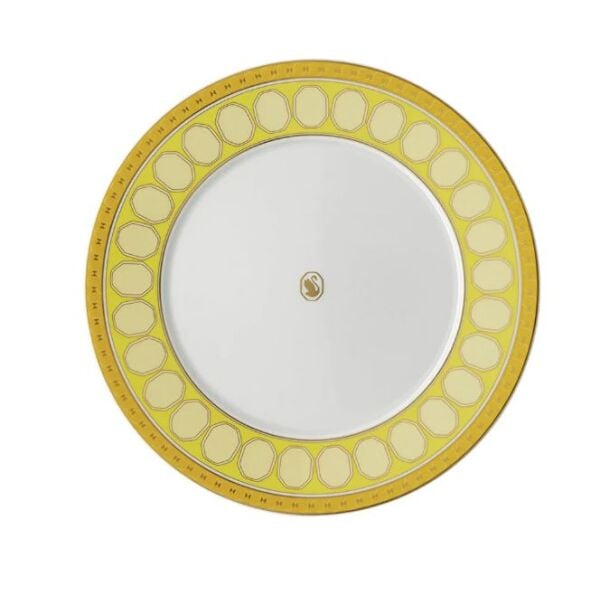 Swarovski Signum Jonquil Sarı Düz Tabak 23 cm