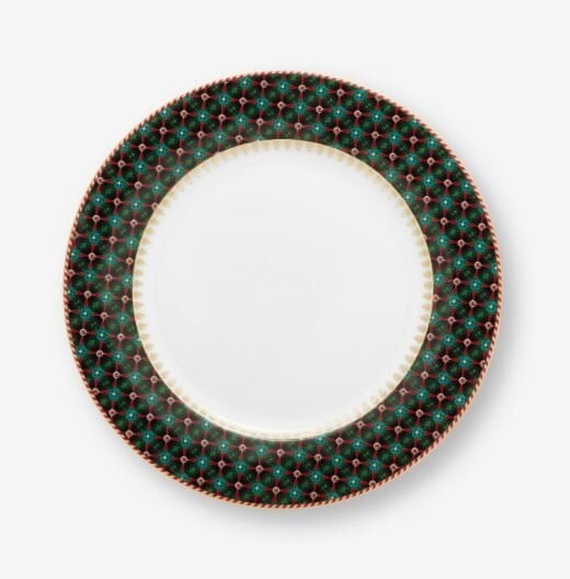 Yeşil Porselen Kahvaltı Tabağı 23 Cm