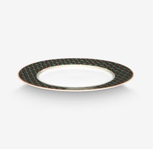 Yeşil Porselen Kahvaltı Tabağı 23 Cm