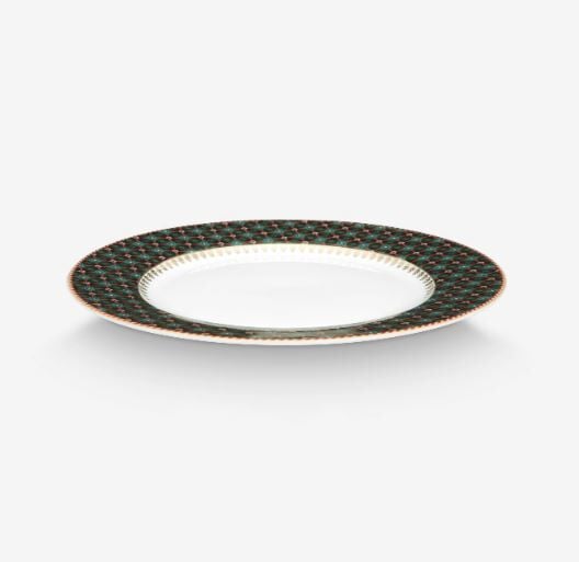 Yeşil Porselen Kahvaltı Tabağı 23 Cm