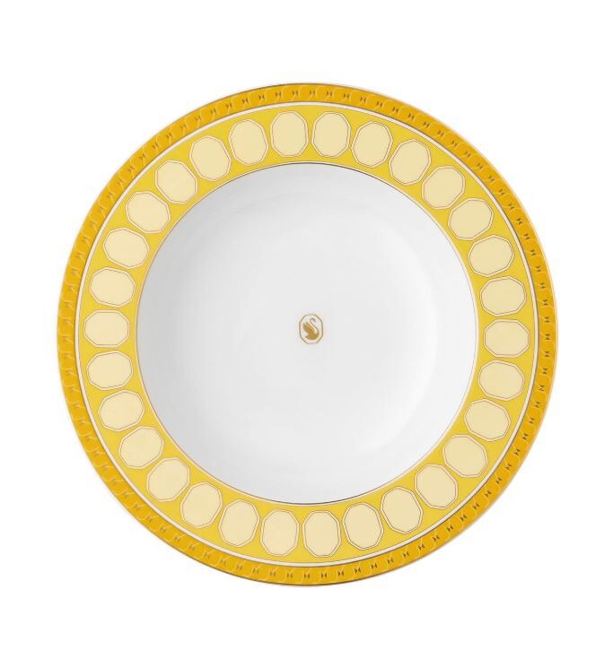 Swarovski Signum Jonquil Sarı Çukur Tabak 24 CM