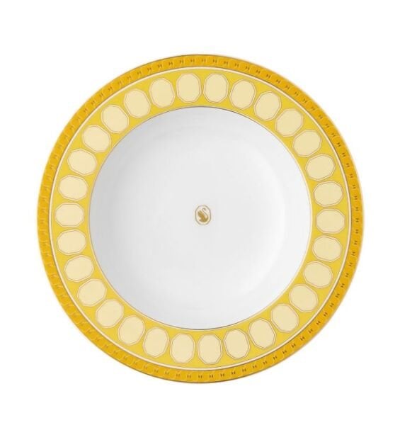 Swarovski Signum Jonquil Sarı Çukur Tabak 24 CM