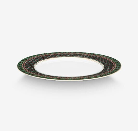 Yeşil Porselen Yemek Tabağı 26,5 Cm