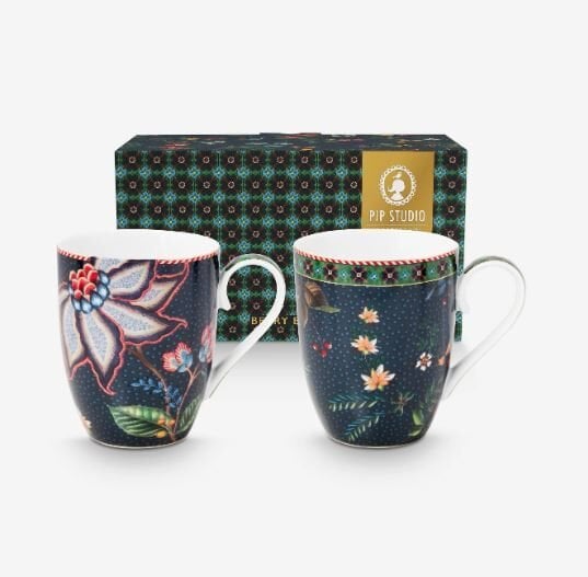 Mavi Porselen Kupa Seti 350 Ml