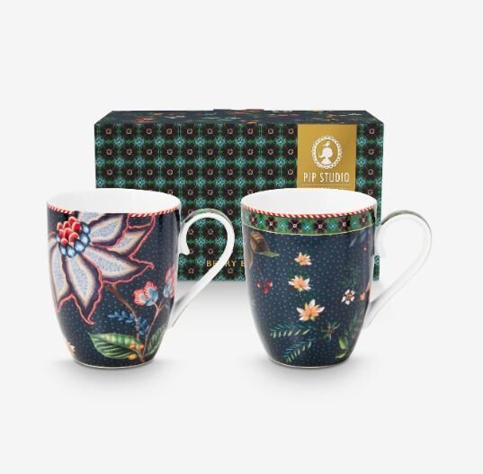 Mavi Porselen Kupa Seti 350 Ml