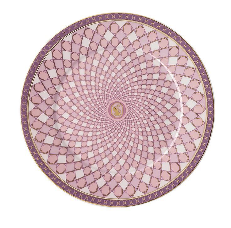 Swarovski Signum Rose Düz Tabak 18 cm