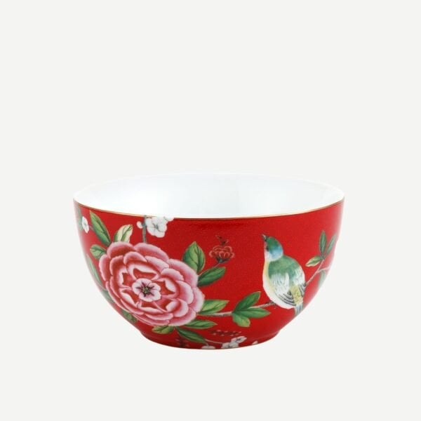 Blushing Birds  Kırmızı Kase 15 cm