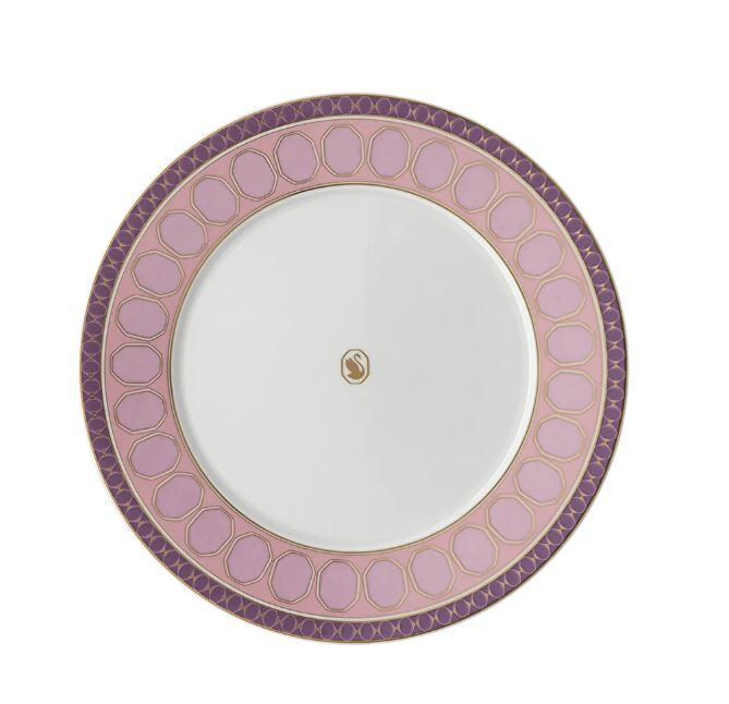 Swarovski Signum Rose Pembe Düz Tabak 23 cm
