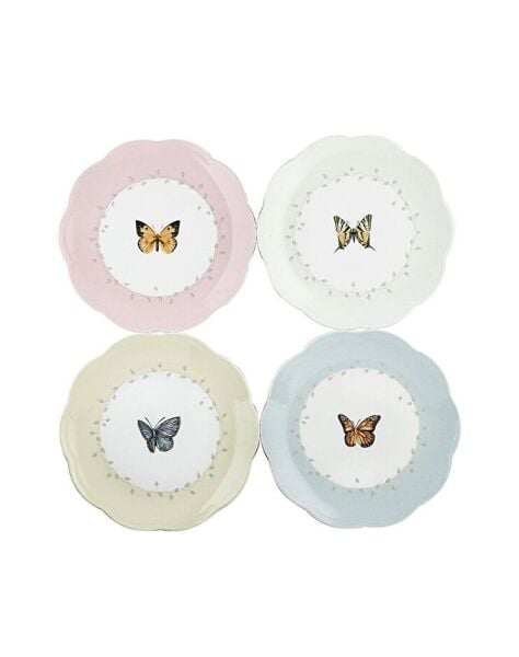Butterfly Porselen Pasta Tabağı 4'lü Set 20 cm