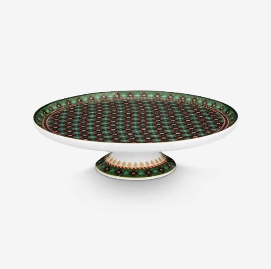 Yeşil Porselen Kek Standı 21 Cm