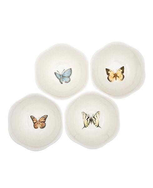 Butterfly Porselen Salata Kasesi, 4 Renk, 12X6cm, 4'lü Set