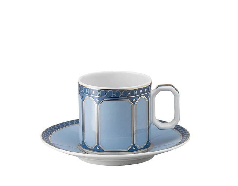 Swarovski Signum Azure Türk Kahvesi Fincan ve Tabağı