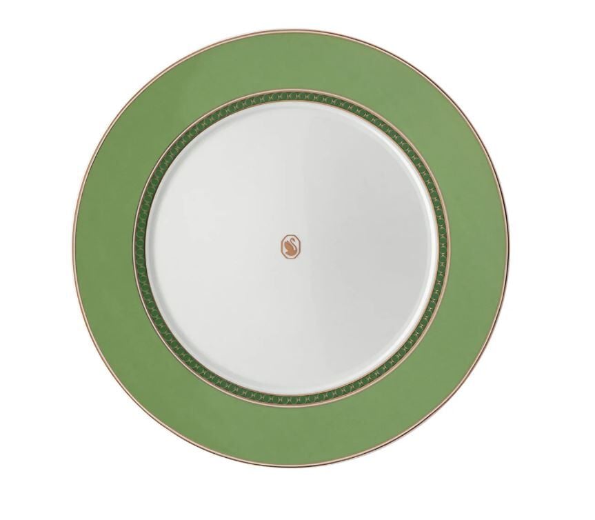 Swarovski Signum Fern Yeşil Düz Tabak 29 cm
