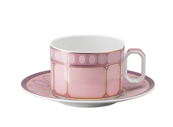 Swarovski Signum Rose Çay Fincanı ve Tabağı