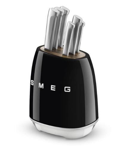 Retro Standlı Bıçak Seti Siyah