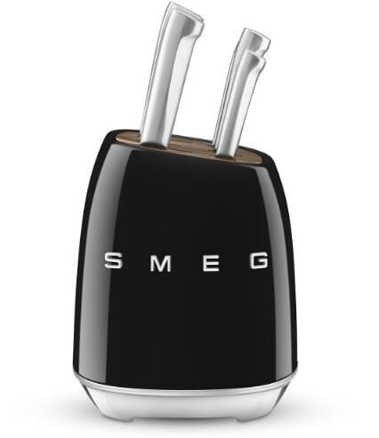 Retro Standlı Bıçak Seti Siyah