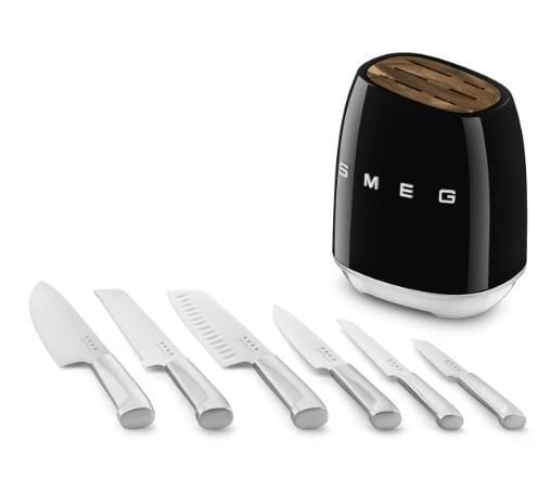 Retro Standlı Bıçak Seti Siyah