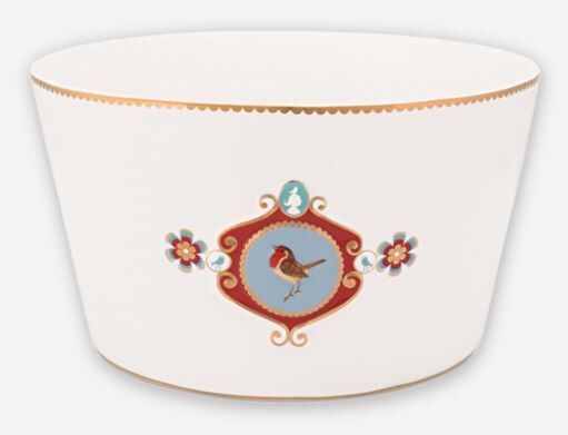 Love Bird Beyaz Madalyon Desenli Kase 20 cm