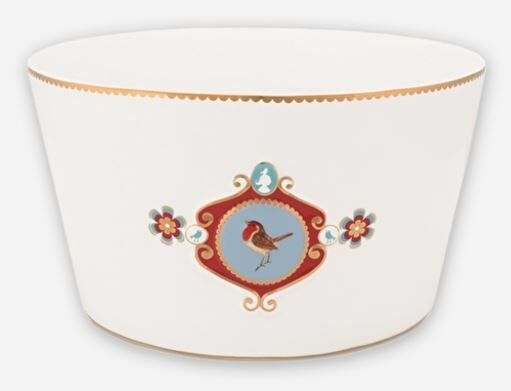 Love Bird Beyaz Madalyon Desenli Kase 20 cm