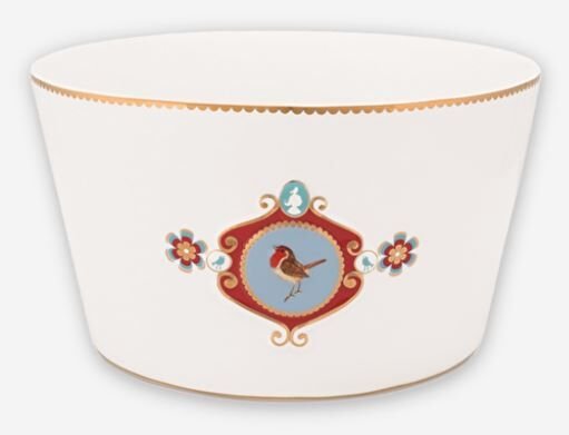Love Bird Beyaz Madalyon Desenli Kase 20 cm