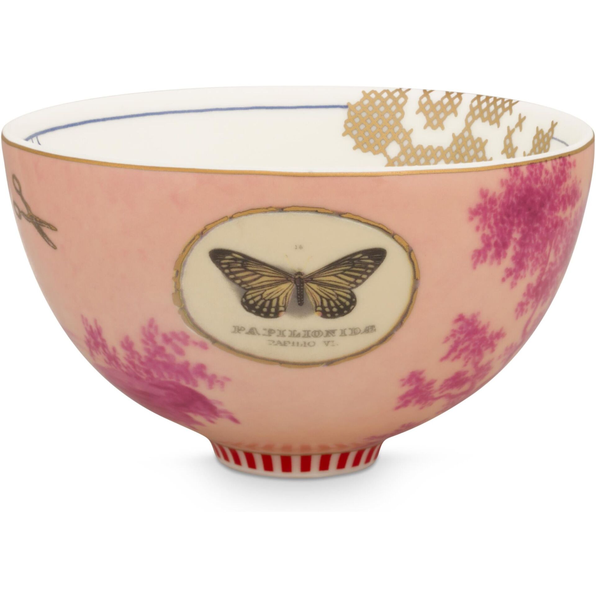 Heritage Kelebekli Pembe Kase 12 cm